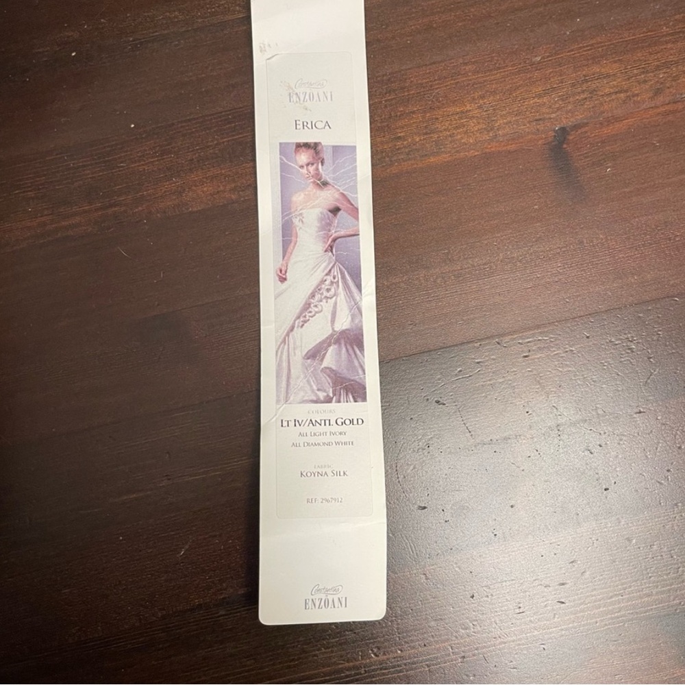 NWT ENZOANI Erica Light Ivory/Antique Gold Koyna Silk Princess Dress (6) - Picture 14 of 14
